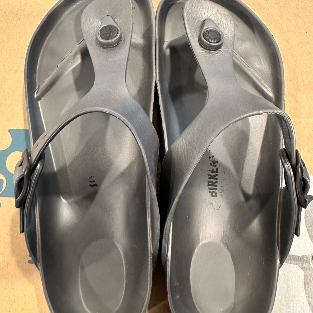 Birkenstock Charcoal Buckle Sandals